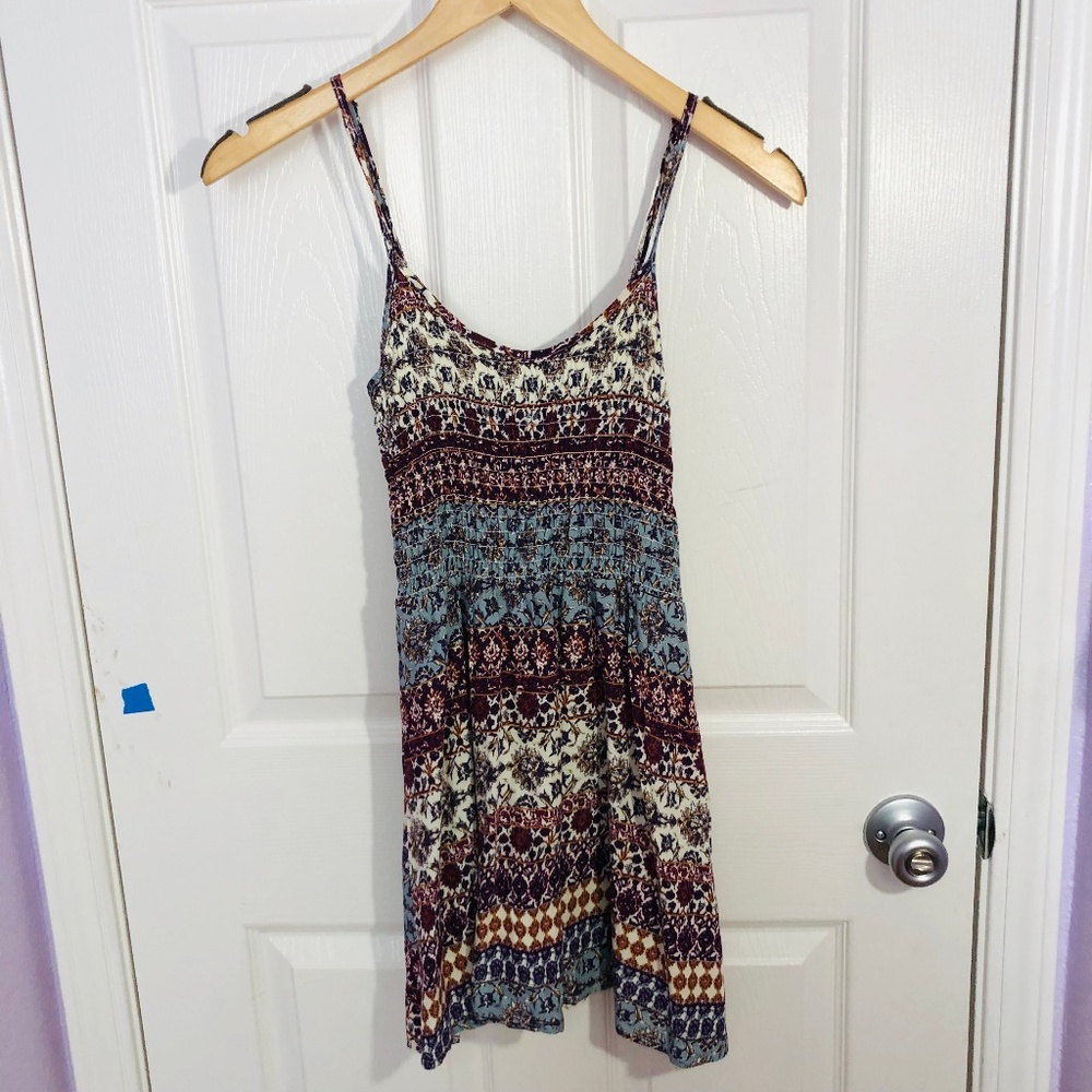 Aeropostle Burgundy Bohemian Casual Dress